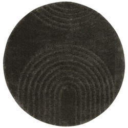 Okrągły dywan Shaggy/Sizal Akra 65242/999 Grafit Pasy