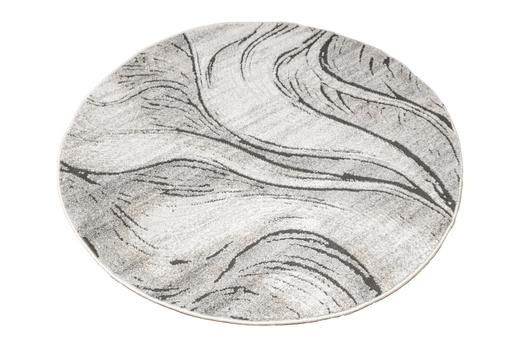Dywan Okrągły Matara P176A m.grey/sp.antO Szary Fale