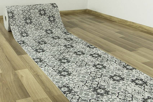 Mata Łazienkowa Softy-tex 826 patchwork szary szerokość 65 cm