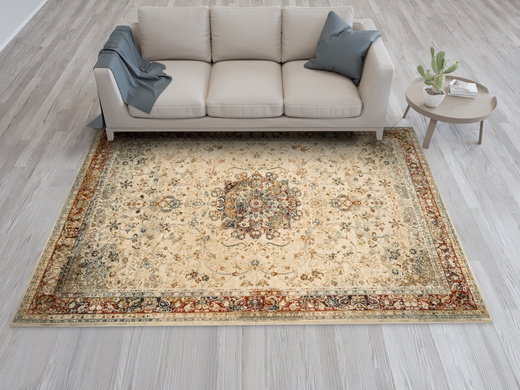 Wełniany Dywan Dywilan Omega Kordoba Koniak Ornament