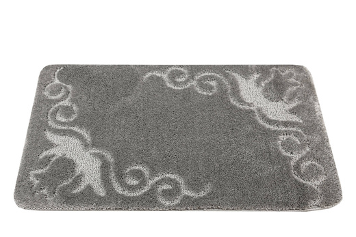 Dywanik Łazienkowy Antypoślizgowy Marika Grey Szary Kwiaty