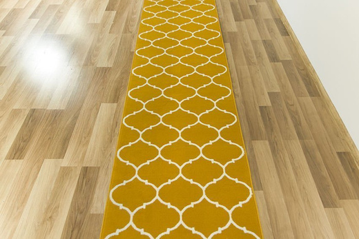 Chodnik luna 502682/89955 koniczyna musztardowa szerokość 70 cm