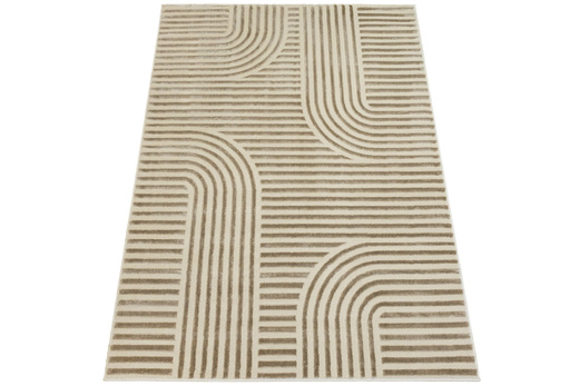 Dywan Misha J487A d.beige/beige Beżowy Geometria Linie