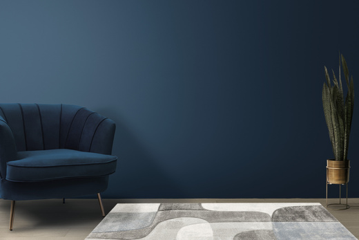 Dywan Kandy N381A l.grey/blue Szary Niebieski Fryz