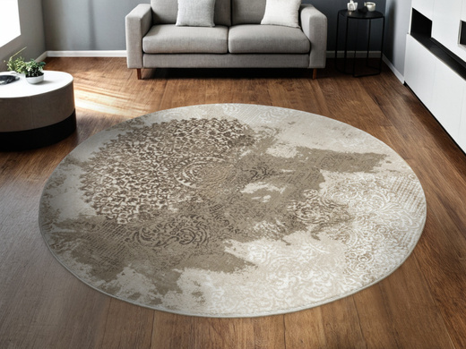 Okrągły Dywan Galya GAK11A brown/brown Beż Krem Boutique