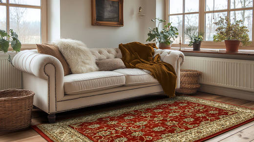 Dywan Super Rose 2338A red/cream Ornament Czerwień Krem