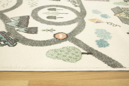 Dywan Dziecięcy Lima 9376A cream/l.grey Uliczki Krem Pastele