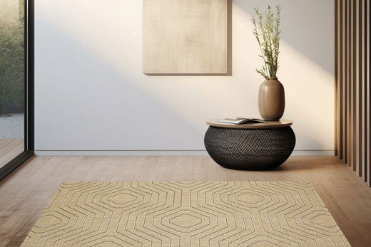 Zewnętrzny Dywan Sznurkowy Jeans 19013/P01 w Heksagony