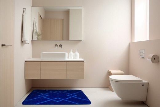 Dywanik Łazienkowy Antypoślizgowy Moreno Blue Niebieski Romby