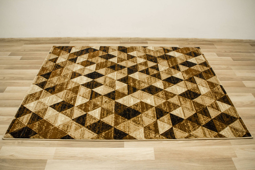 Dywan Super Rose 9592A Brown/Beige Brąz Beż Krem Trójkąty