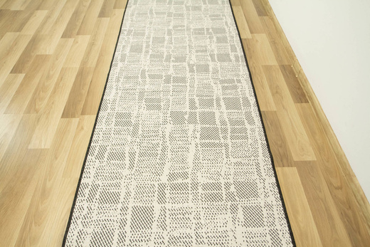 Dwustronny Sznurkowy Chodnik Brussels 205467/10110 Night Antracyt Krem szerokość 80 cm