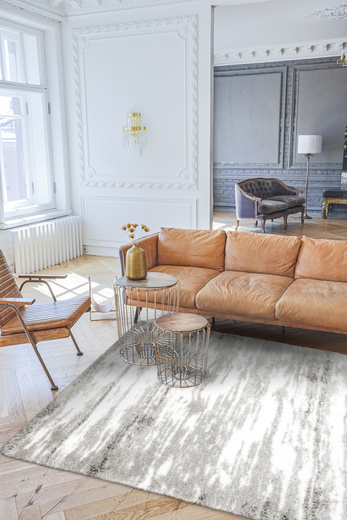 Dywan Shaggy Puffy P387 grey/antracite Szary Beton Abstrakcja