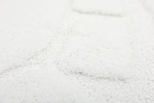 Dywanik Okrągły Łazienkowy Antypoślizgowy Ocean Biały