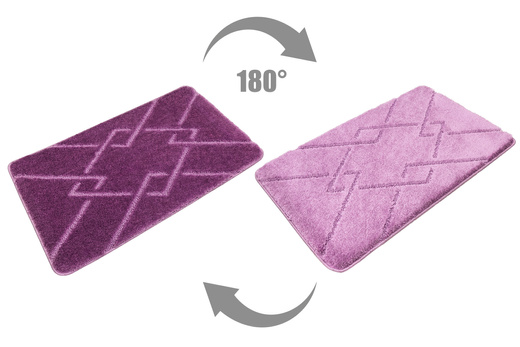 Dywanik Łazienkowy Antypoślizgowy Moreno Violet Fioletowy Romby