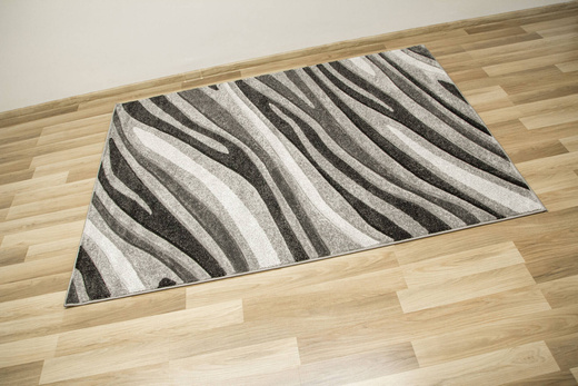Dywan Amelia C012B grey/black Szary Czarny Fale
