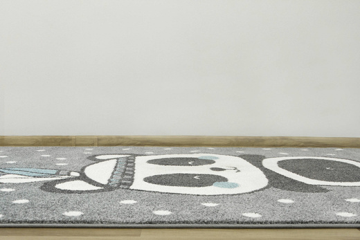 Dywan Dziecięcy Lima 9371A l.grey/blue Szary Turkus Panda Indianin