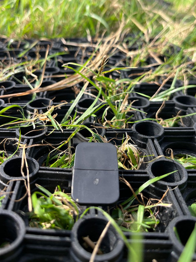 Mata Przerostowa Na Place Zabaw Ażurowa Gumowa Czarny