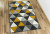Dywan Luna 502902/89925 d.grey musztardowe trójkąty