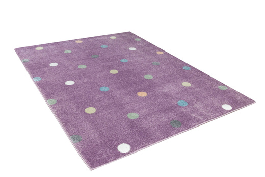 Dywan Dziecięcy C275A lila/rose Fiolet Kropki
