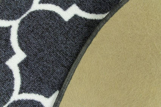 Dywan okrągły Clover 29 ciemny szary kremowy koniczyna marokańska