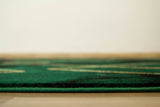 Dywan Diamond K4421Y green Ciemna Butelkowa Zieleń Złoty Romby