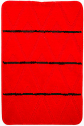 Dywanik Łazienkowy Palma Red Czerwony Czarny Romby