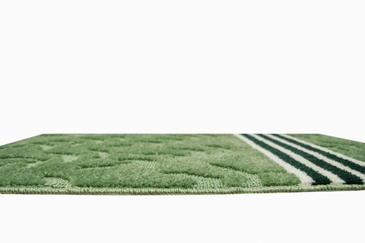 Komplet 3-częściowy Łazienkowy Natel Green Zielony Listki Paski