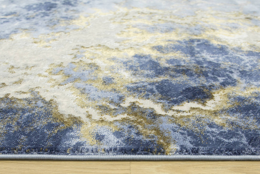 Dywan Verano C583A l.blue/blue Niebieski Złoty Szary Krem Dwupoziomowy