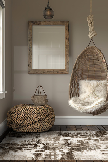 Dywan Shaggy Puffy P149 beige/d.vizion Beż Brąz Abstrakcja