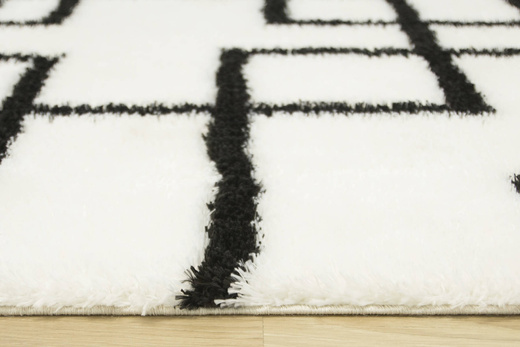 Dywan Boho 616 cream/black Krem Czerń Linie