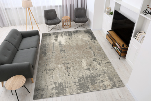 Wełniany Dywan Agnella Isfahan Leno Siwy Beton