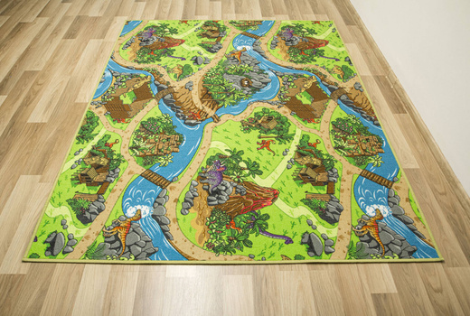 Dywan Dziecięcy Dino Wioska Dinozaurów