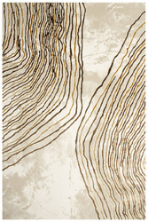 Dywan Elisa PF152 Brown Złoty Brąz Linie