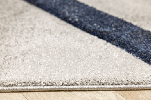 Dywan Kandy N405A l.grey/navy Szary Granatowy Geometria Romby Fryz