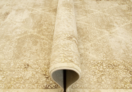 Lśniący Dywan Allora Plus 7754A l.beige Beż Krem Złoty Ornament