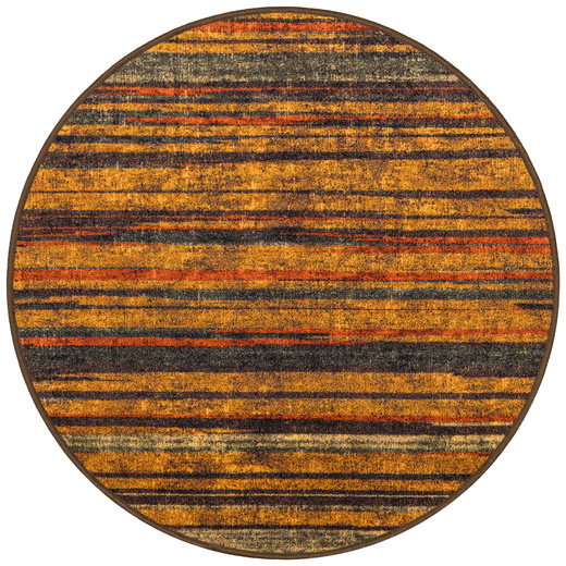 Antypoślizgowy Okrągły Dywan Fusion 14 Wielobarwny Paski