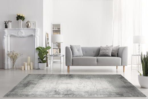 Dywan Nantes NT019G Grey/Grey Szary Krem Ornament Beton