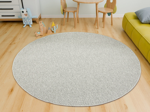 Okrągły Dywan Cannon 73 Grey Gruby Splot