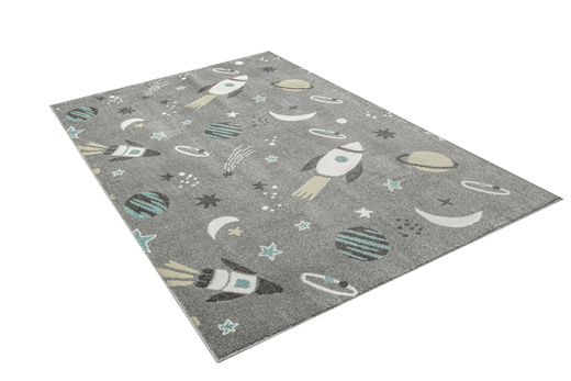 Wykładzina Dziecięca Lima C276A l.grey/cream Rakiety Kosmos Szary szerokość 4 m