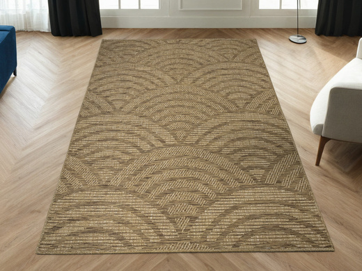 Dywan Sznurkowy Ella ST022A brown/brown Beż Brąz Wachlarze Outdoor