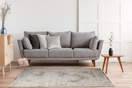 Dywan Nantes NT211A Vizon/Vizon Szarobeżowy Krem Ornament