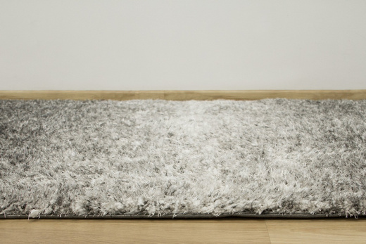 Dywan Shaggy Puffy P591 Anthracite White Antracyt Biel
