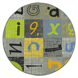 Okrągły Dywan Blackboard druk Koło Literki