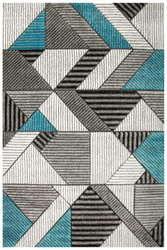 Dywan Amelia A632A grey/turquoise Szary Turkusowy Linie Paski Kreski