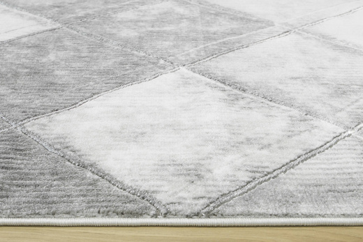 Dywan Felix 9313A m.grey/l.grey Lśniący Szary Krem Romby