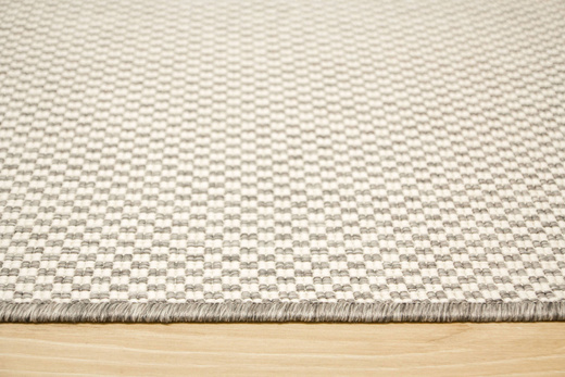 Dywan Dwustronny Sznurkowy Brussels 205150/10010 Silver Kratka Szary Krem Outdoor