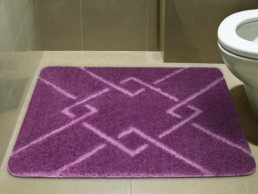 Dywanik Łazienkowy Antypoślizgowy Moreno Violet Fioletowy Romby