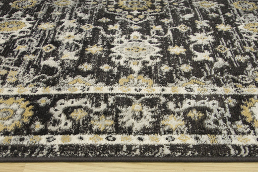 Dywan Lucca 8665A antrasit/antra Ornamentowy Antracyt Krem Miodowy