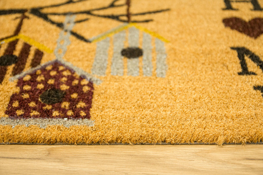 Antypoślizgowa Wycieraczka Kokosowa Kolor Home Budki Jasne