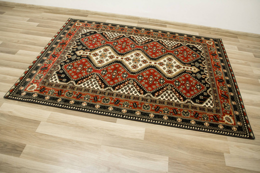 Dywan Ornamentowy Afgan 4358A black/red Czerwony Czarny Krem